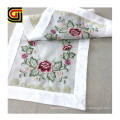 White Embroidery rose organza table cloth table runner